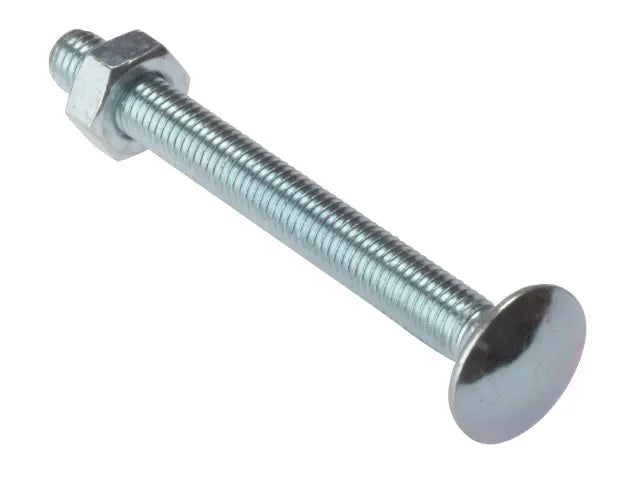 ForgeFix 10CB10110 Carriage Bolt & Nut ZP M10 x 110mm Bag 10
