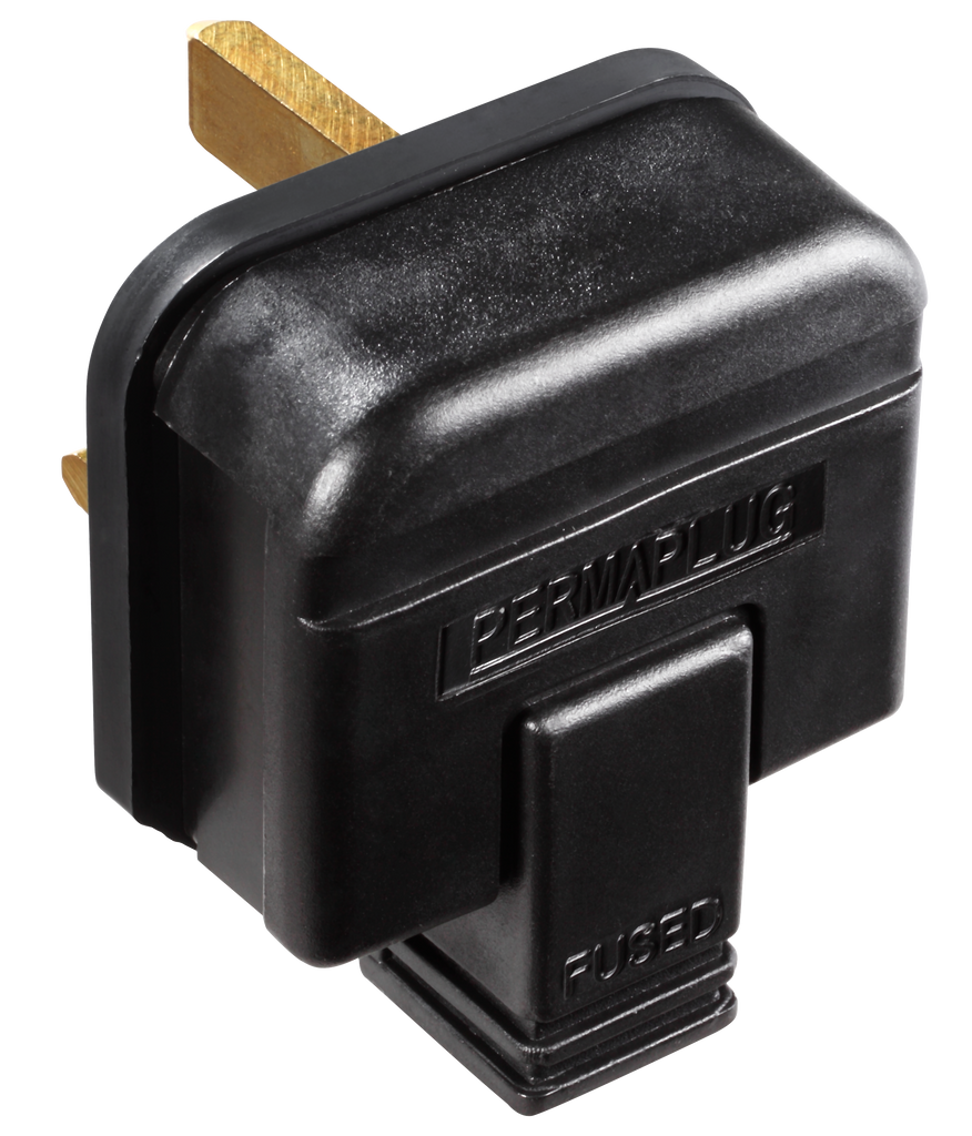 Masterplug hdpt13b-01 heavy duty rewireable plug 13a black