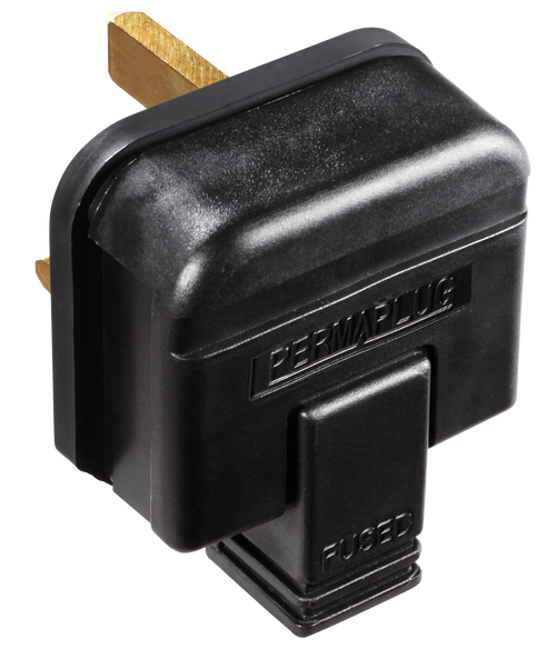 Masterplug hdpt13b-01 heavy duty rewireable plug 13a black