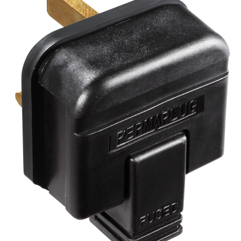 Masterplug hdpt13b-01 heavy duty rewireable plug 13a black