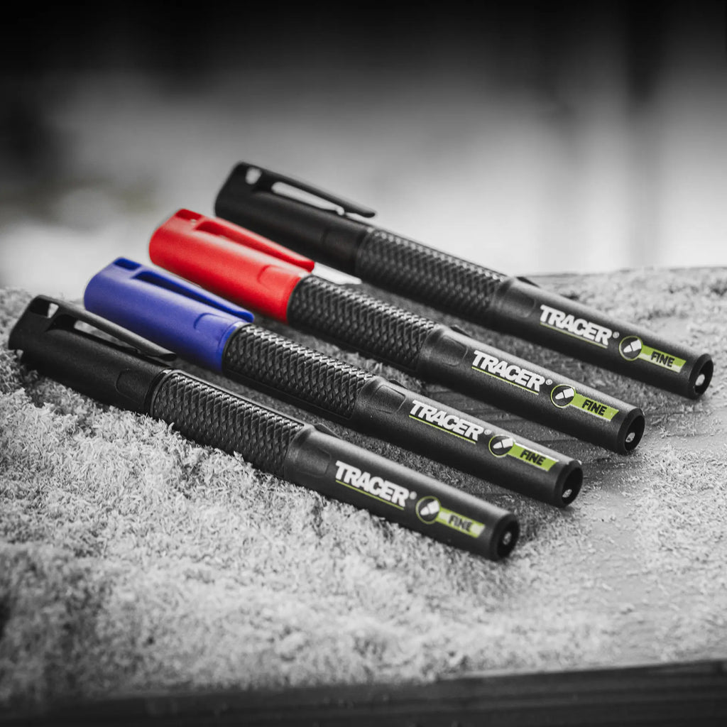 Tracer TPMFK1 2.0 Fine Tip Permanent Marker - 4pc Black, Black, Red, Blue
