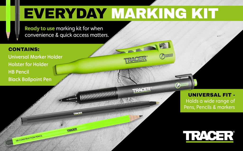 Tracer tumhk1 Universal Marker Holder Kit W/ Holster, HB Pencil & Ballpoint