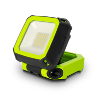Luceco LWR7G65-01 Compact Rechargeable LED Work Light with magnetic base, hook, and dual brightness modes.