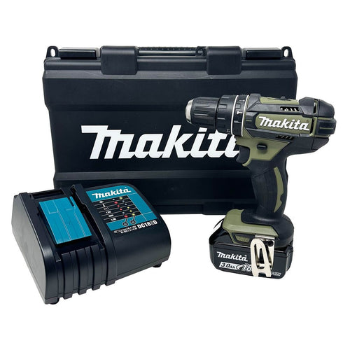 Makita Combi Drill kit DHP482SFO 18v LXT Li-Ion  with 1x 3ah battery Olive Green