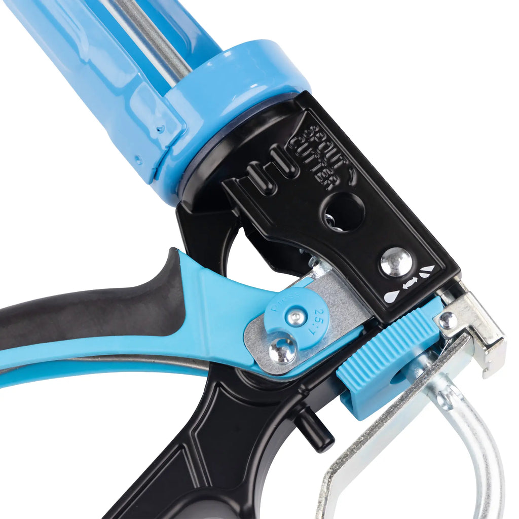 OX OX-T046507 400ml Heavy Duty Caulk Gun | 25:1 /12:1 Dual Thrust Ratio