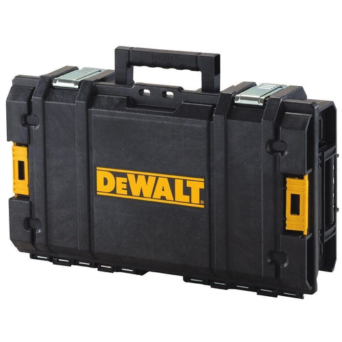 Dewalt ToughSystem DS150 small tool case with structural foam body, metal latches and IP65-rated dust and water protection.