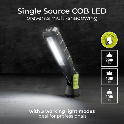 Luceco LILT60T65-01 Rechargeable Inspection LED Tilt & Twist Torch 5W 600lm 6500K