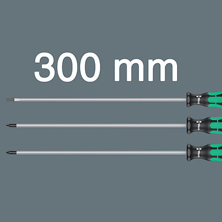 WERA 05347735002 335/350/355/3 S/DRIVER LONG SET SL/PH/PZ K;FORM PLUS 3PC