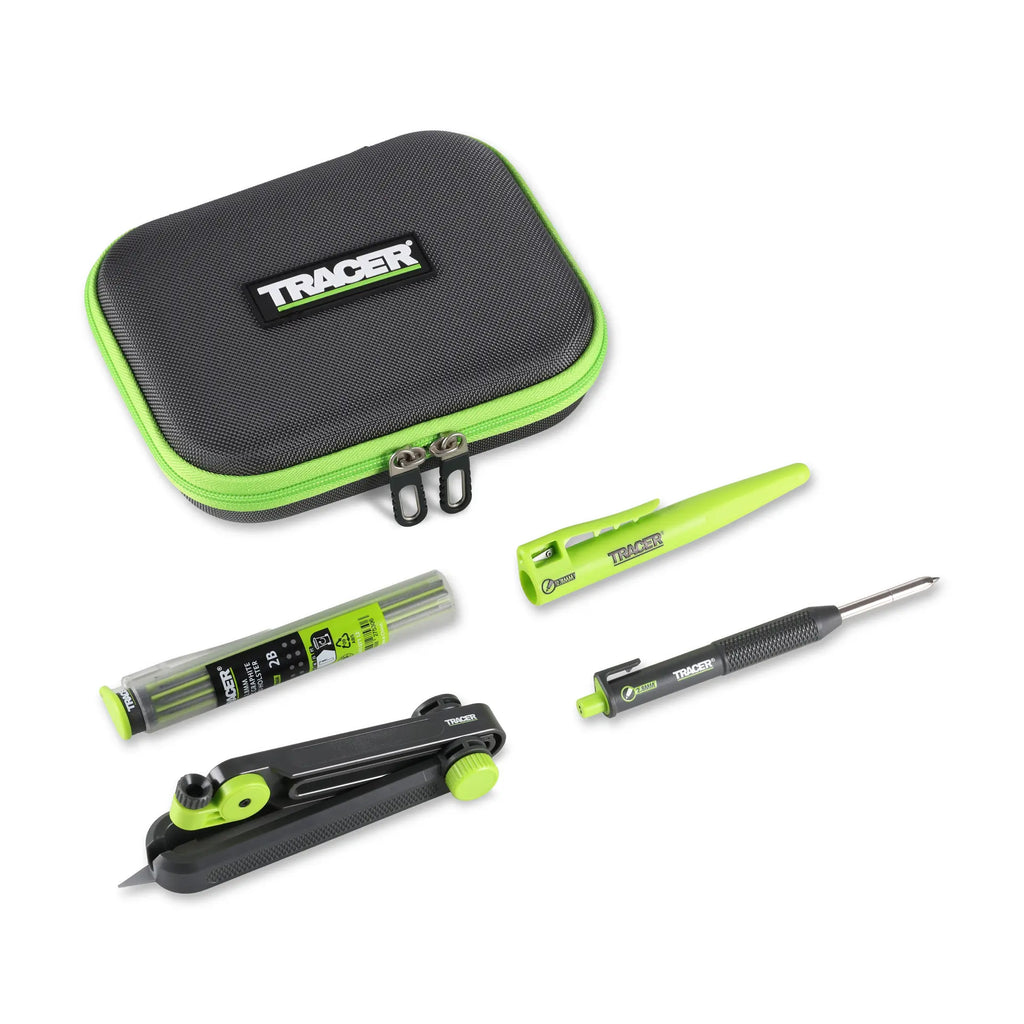 Tracer TTSK1 Truescribe Layout Tool c/w Storage Case, Deep Hole Pencil & 12pc Lead Holster