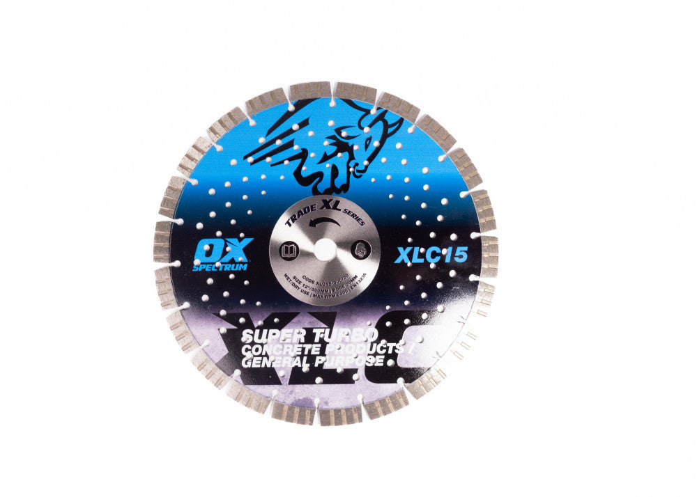 OX XLC15-300/20 Trade XL 15mm Turbo Segmented Diamond Blade – Concrete & GP – 300/20mm