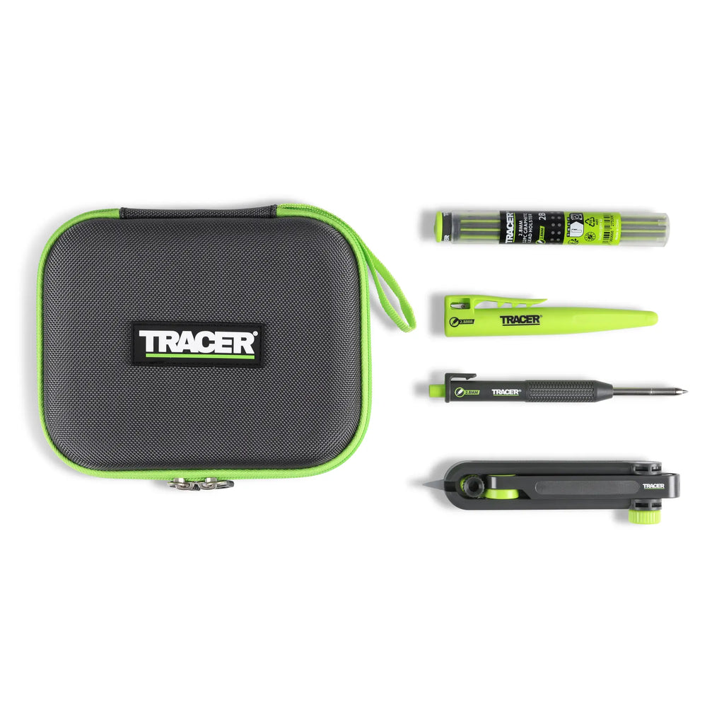 Tracer TTSK1 Truescribe Layout Tool c/w Storage Case, Deep Hole Pencil & 12pc Lead Holster