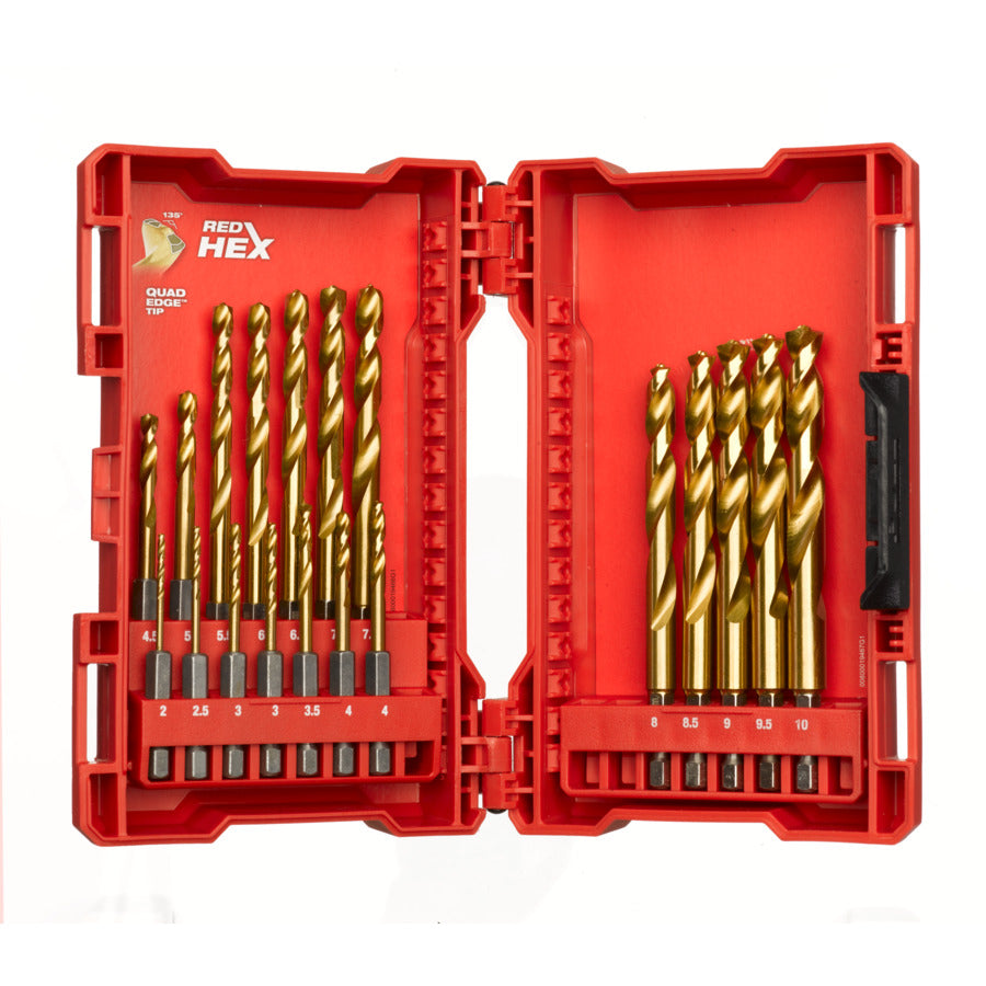 Milwaukee Metal Drill bit set ShockWave HSS G Ti. 19pc 48894760