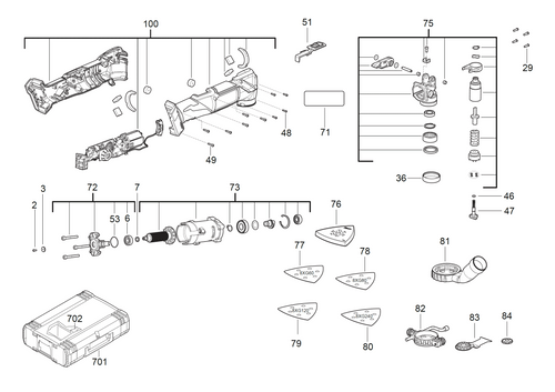 Milwaukee M18FMT fuel multi tool spare parts