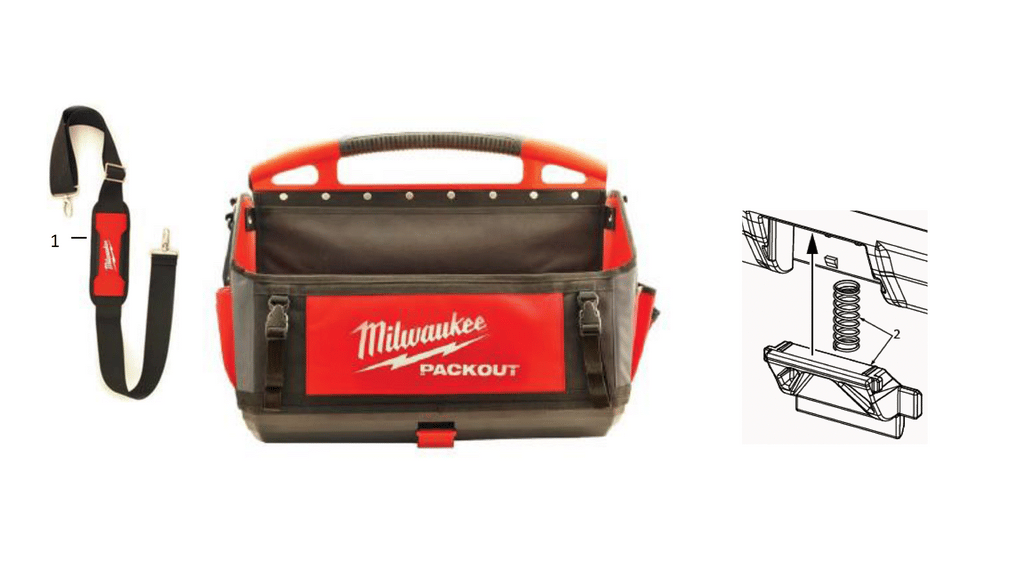 Milwaukee PACKOUT 50CM TOTE TOOLBAG spare parts