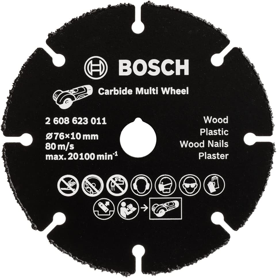 Bosch  ‎2608623011 Professional 1x Tungsten Carbide Multi Wheel Cutting Disc (Multi Material, Ø 76 mm, Accessories for Angle Grinder)