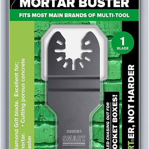 SMART 32mm Mortar Buster brazed diamond blade for precise plunge cutting in brick, mortar, plaster and porous concrete.
