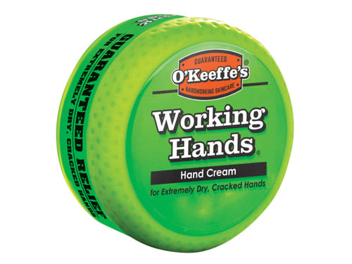 O’Keeffe’s Working Hands 96g jar hand cream for repairing dry, cracked skin with intensive, fast-absorbing moisture.