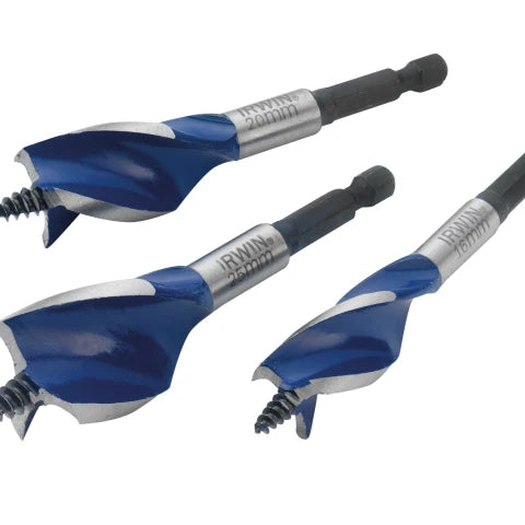 irwin blue groove stubby wood bit set - 16mm 20mm 25mm irw1922006