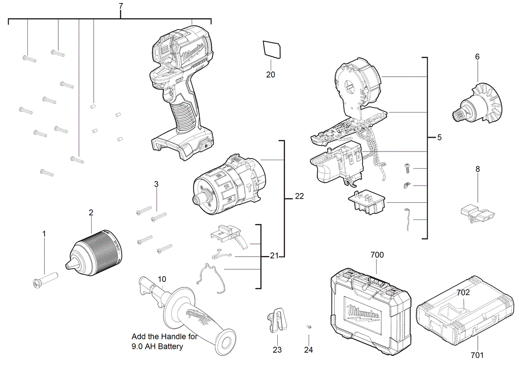 M18BLPD spare parts