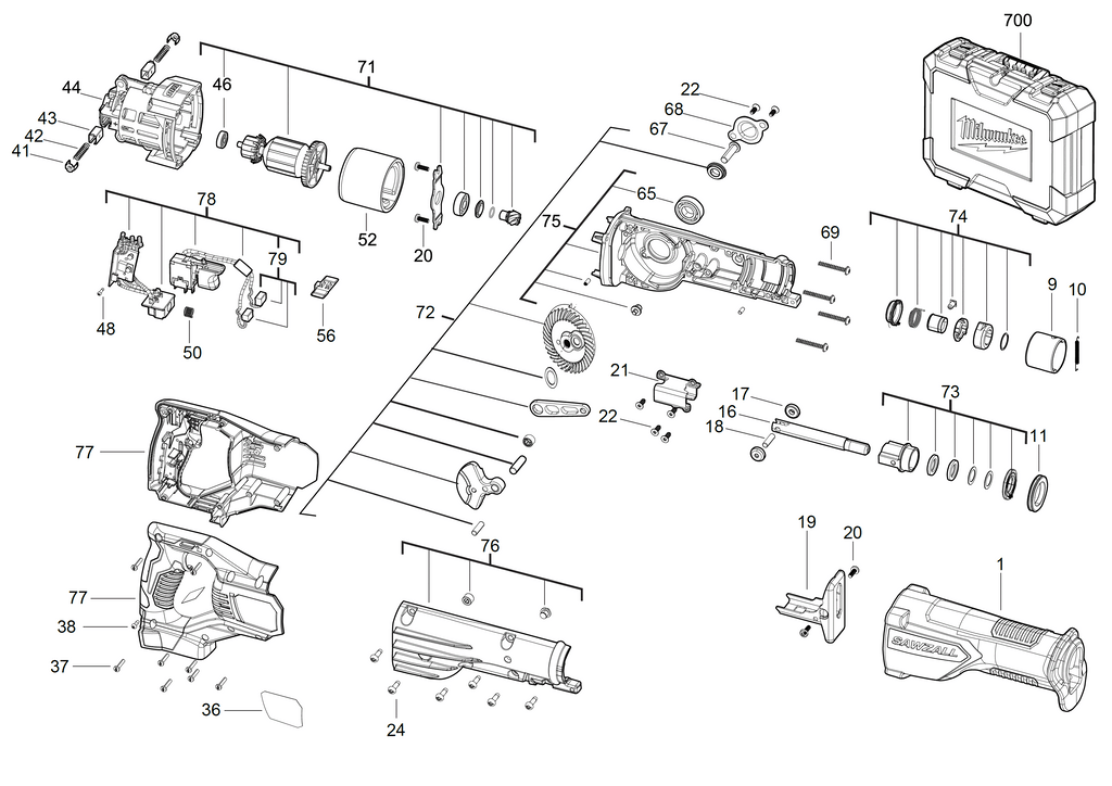 M18BSX spare parts
