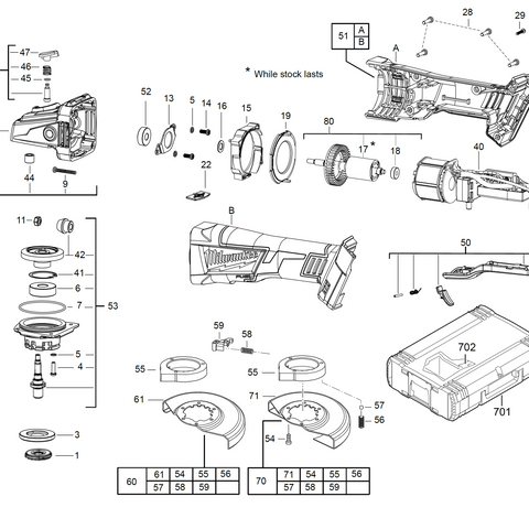 M18CAG115XPDB spare parts