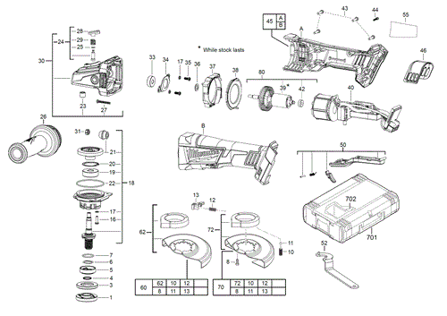 M18CAG115XPD spare parts