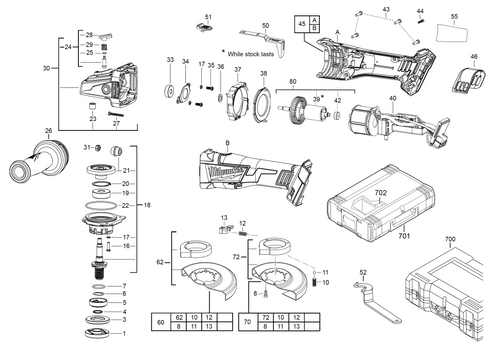 M18CAG115X spare parts