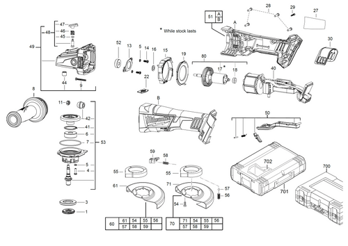 M18CAG125XPDB spare parts