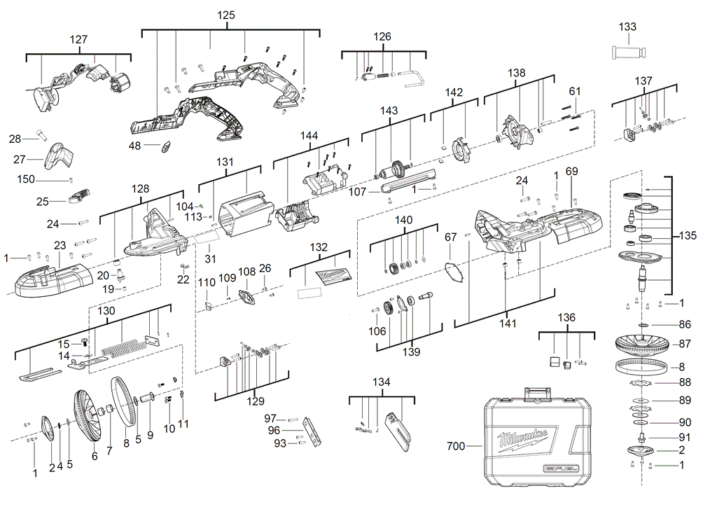 M18CBS125 spare parts