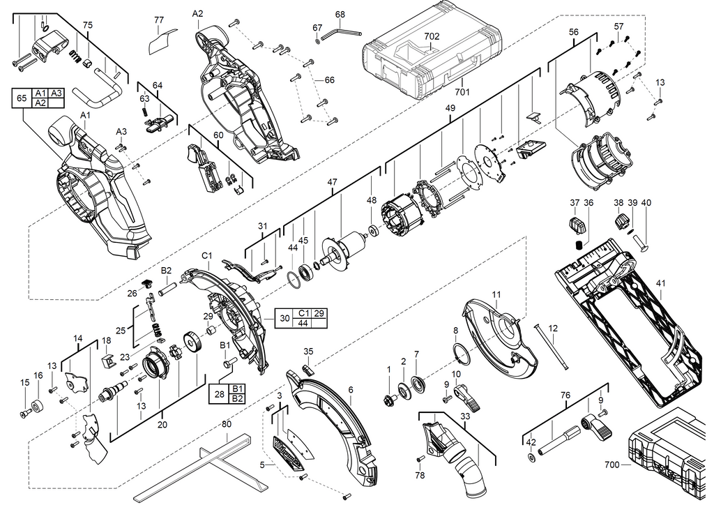 M18CCS55 spare parts