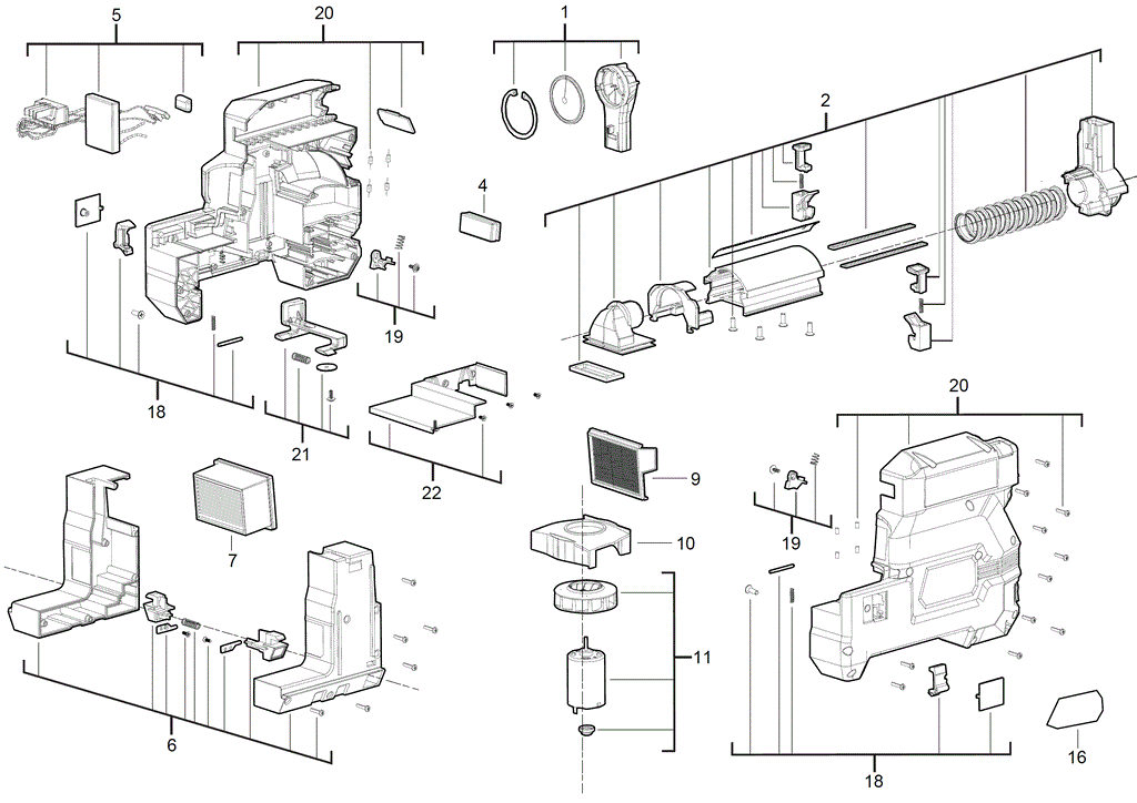 M18CDEX spare parts