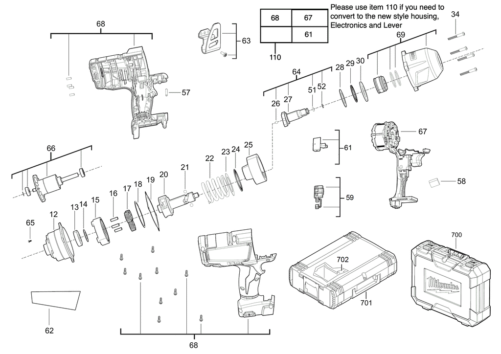 M18CHIWF12 spare parts