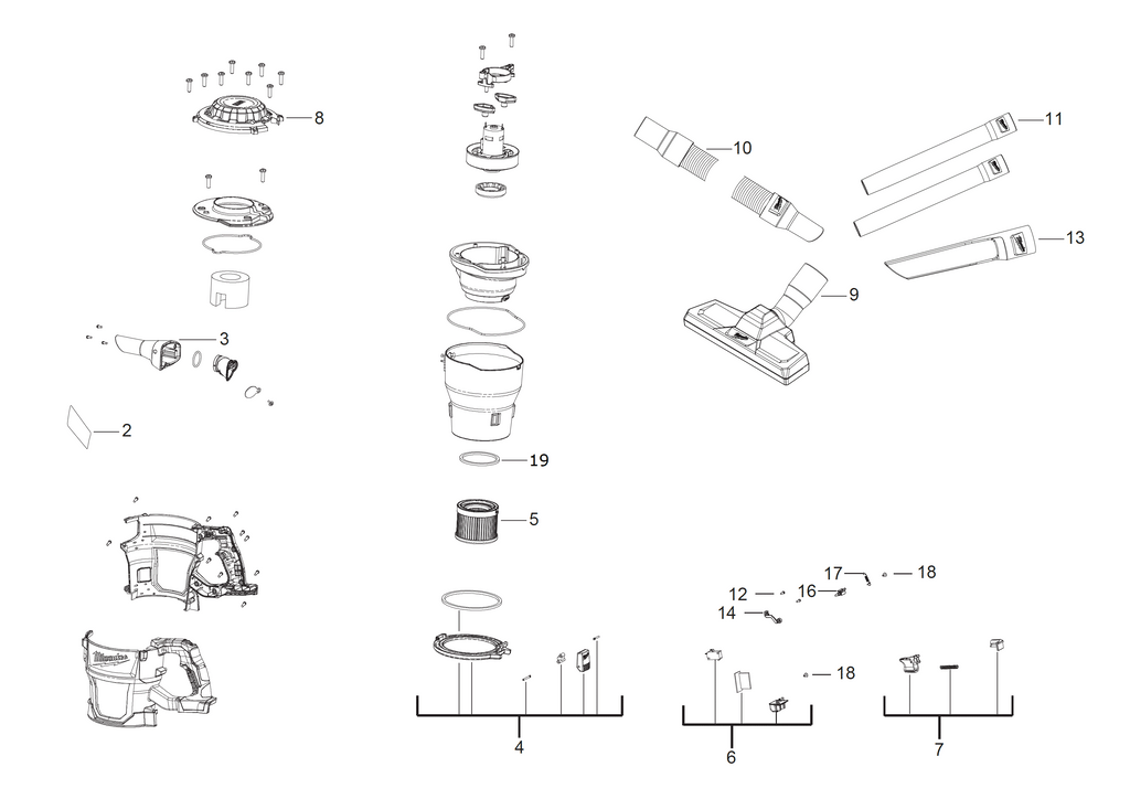 M18CV spare parts