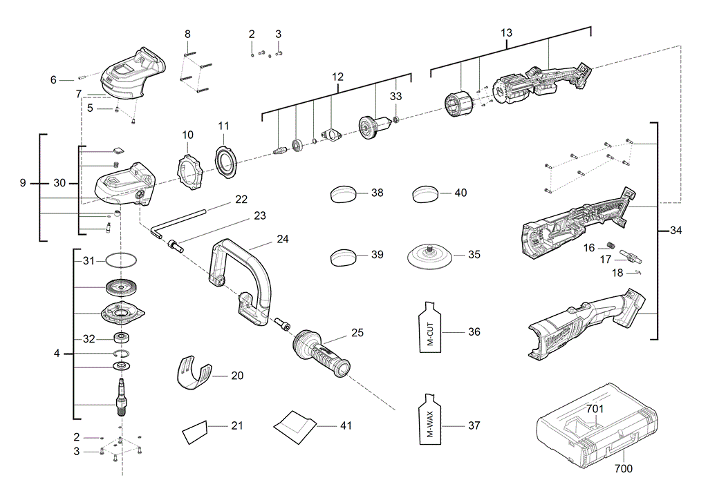 M18FAP180 spare parts