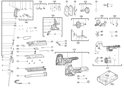 M18FBJS spare parts
