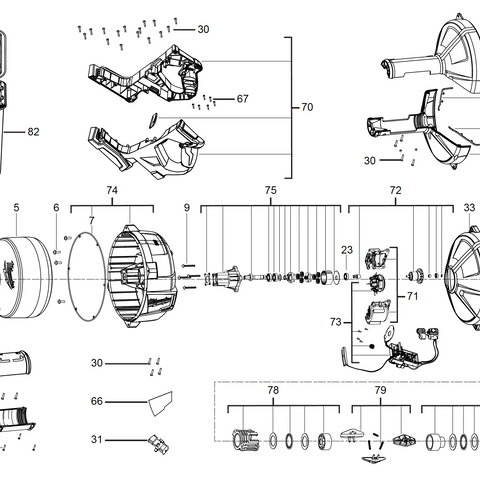 Milwaukee M18FDCPF8 drain cleaner spare parts