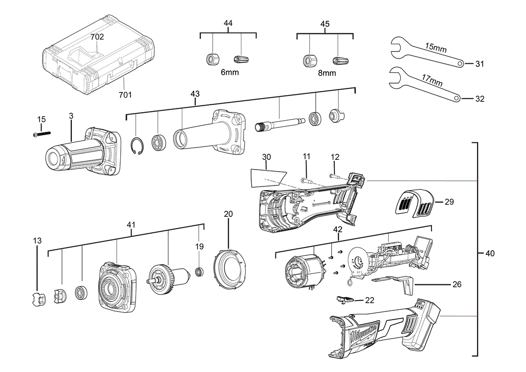 M18FDG spare parts