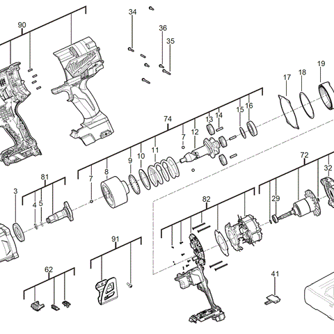 M18FHIWF12 spare parts