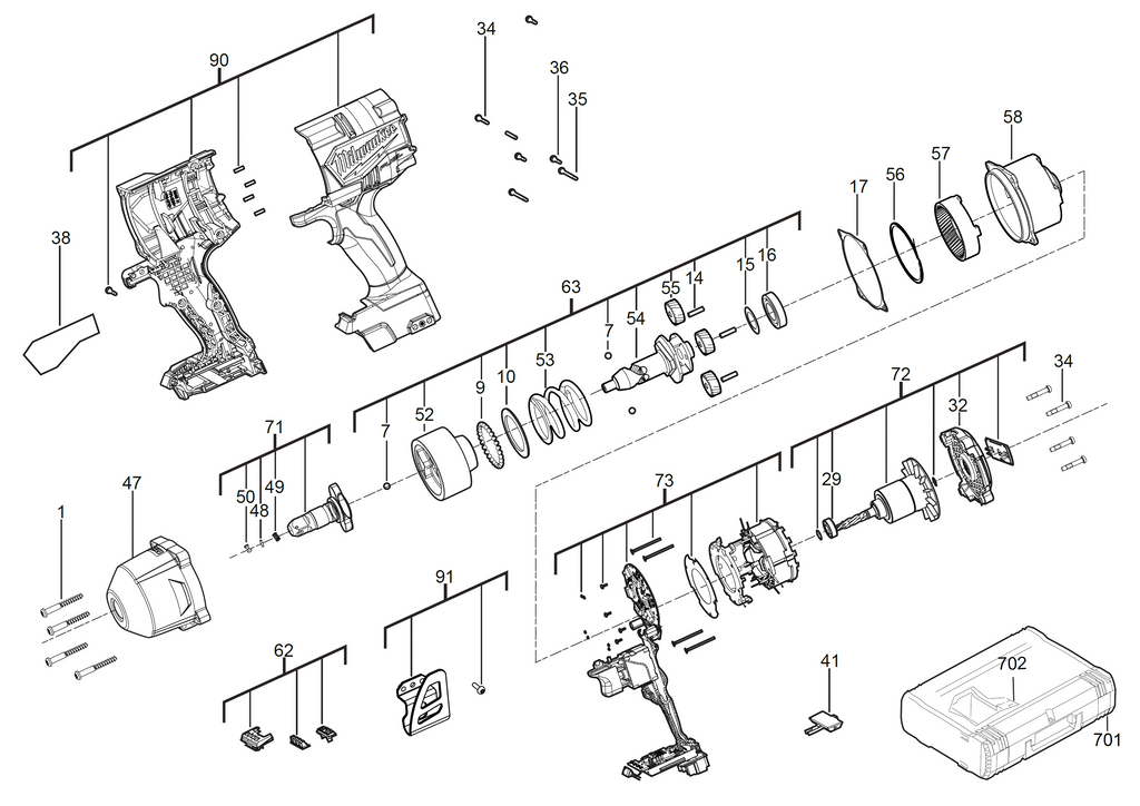 M18FHIWP12 spare parts