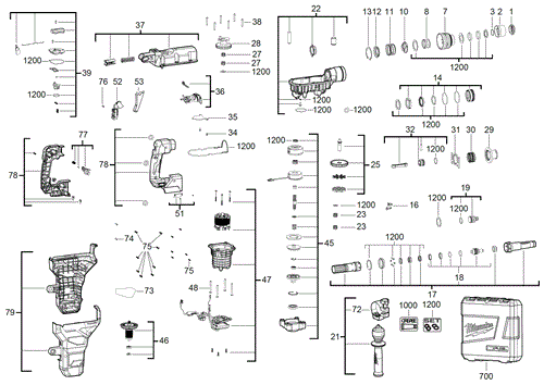 M18FHM spare parts