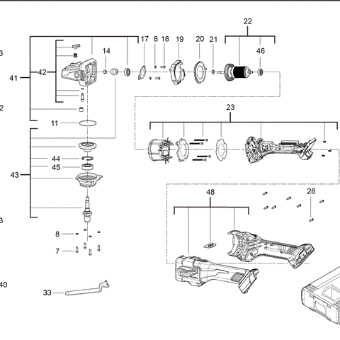 M18FHSAG125XB spare parts