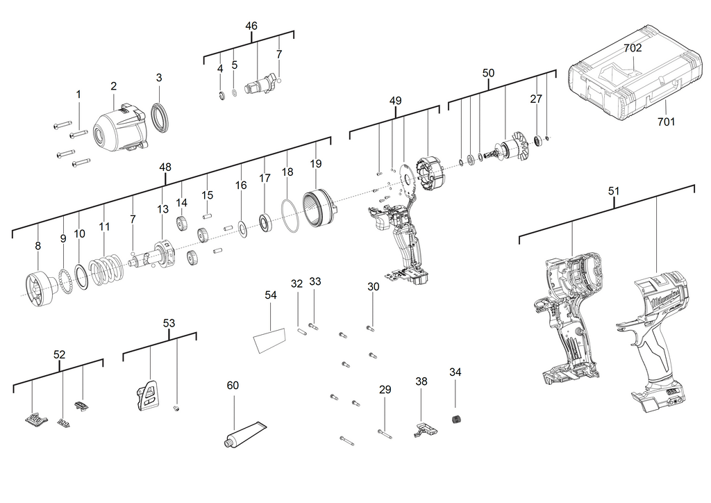 M18FMTIWF12 spare parts