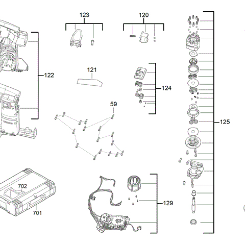 M18FNCS18GS spare parts