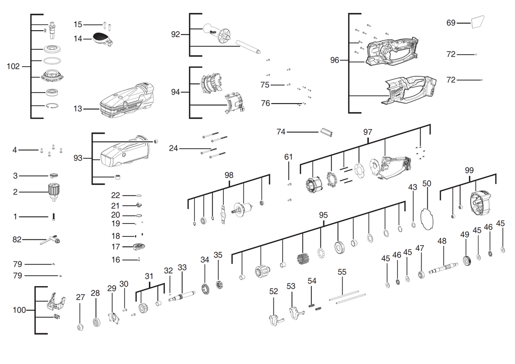 M18FRAD spare parts