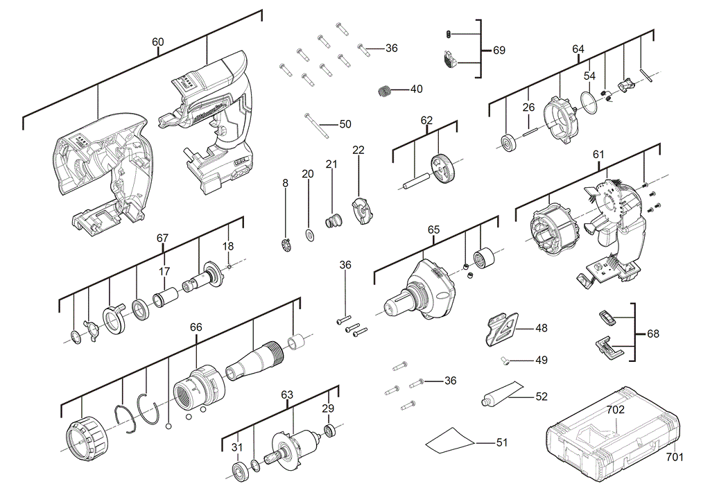 M18FSG spare parts