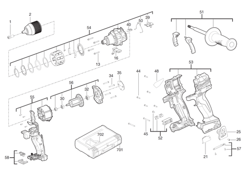 M18ONEDD2 spare parts