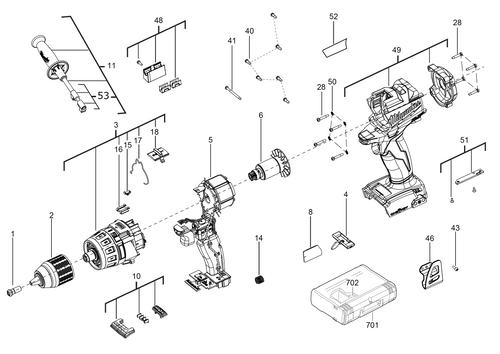 M18ONEDD spare parts