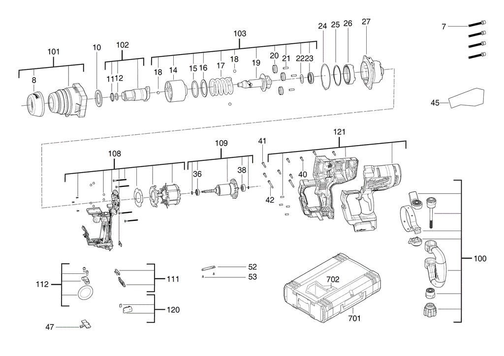 M18ONEFHIWF1 spare parts