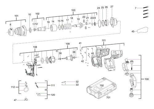 Milwaukee M18ONEFHIWF1 spare parts 1