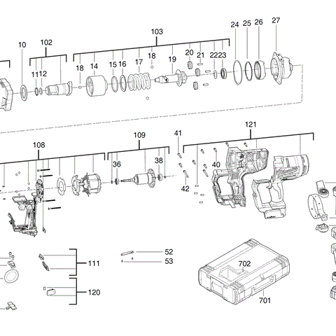Milwaukee M18ONEFHIWF1 spare parts 1